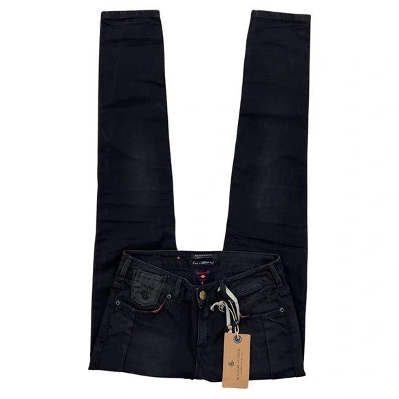 Maison Scotch Parisienne Skinny Jean Leather Patchwork - Picture 9 of 13